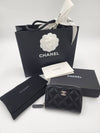 Classic zipper coin purse caviar black silver AP0216 - CHANEL - BALAAN 2