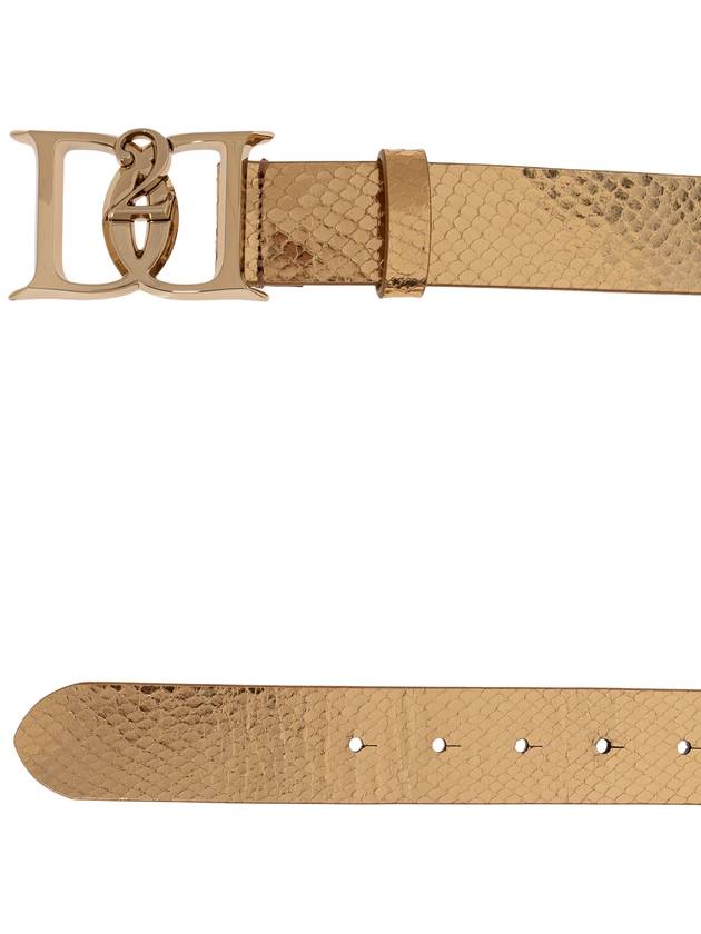 Dsquared2 Leather Belt, Women's, Gold - DSQUARED2 - BALAAN 4