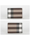 Check Leather International Bifold Wallet Dark Birch Brown - BURBERRY - BALAAN 3