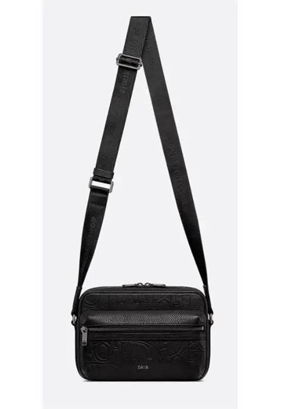 Rider 2.0 Zipped Grained Kapskin Messenger Bag Black - DIOR - BALAAN 5