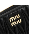 Matelasse Logo Half Wallet Black - MIU MIU - BALAAN 6