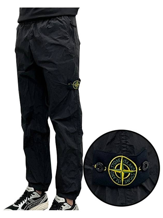 Econyl Regenerated Nylon Baggy Pants Black - STONE ISLAND - BALAAN 2