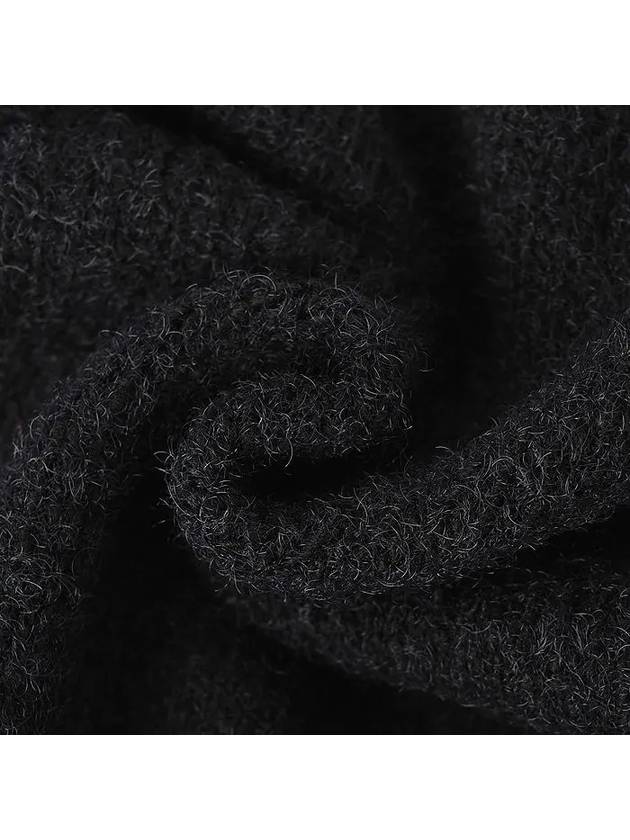 Crew Neck Wool Knit Top Black - CP COMPANY - BALAAN 7