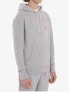 Chillax Fox Patch Classic Hoodie Grey Melange - MAISON KITSUNE - BALAAN 5