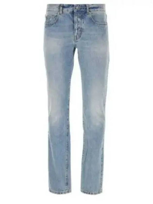 Slim Fit Cotton Jeans Blue - SAINT LAURENT - BALAAN 2