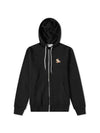 Chillax Fox Patch Zipped Hooded Jacket Black - MAISON KITSUNE - BALAAN 1