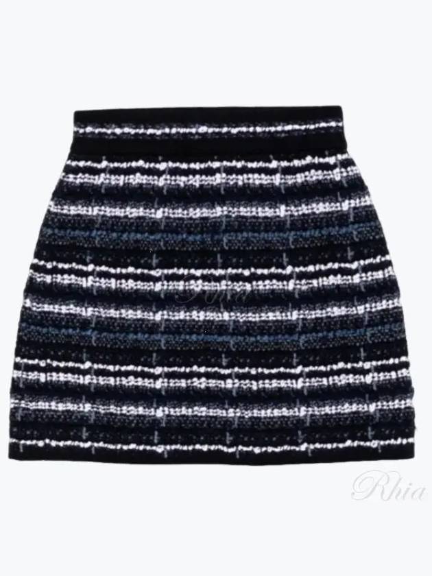 Tweed Mini A-Line Skirt Navy - THOM BROWNE - BALAAN 2