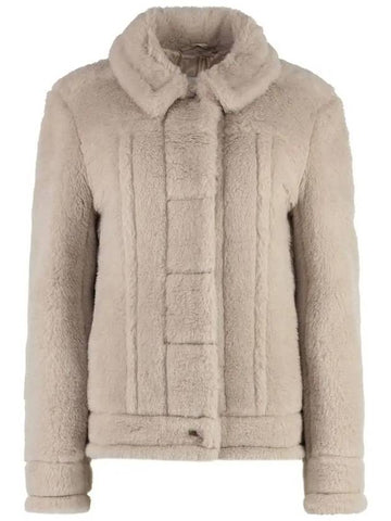 TEDINNO High Neck Teddy Jacket Beige 2310860139 002 - MAX MARA - BALAAN 1