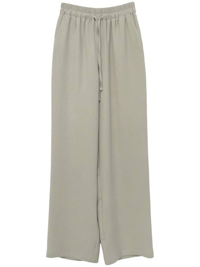 Pleats Banding Wide Pants Khaki - ILROZE - BALAAN 2