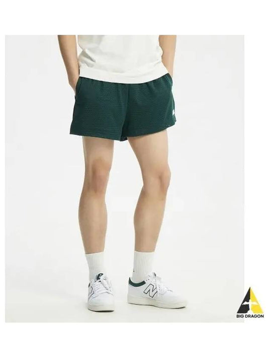 NBNVE2S021 MEN Mesh Short Pants GREEN - NEW BALANCE - BALAAN 1