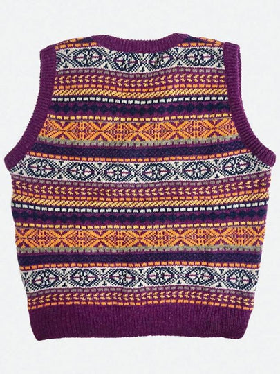 Fisherman Fair Isle Slip over F07 Plum - MICHAELROSS - BALAAN 2