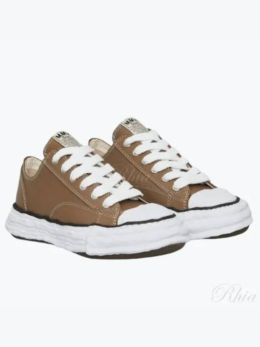 A11FW704 Brown Peterson23 OG Sole Leather Low Top Sneakers - MIHARA YASUHIRO - BALAAN 1