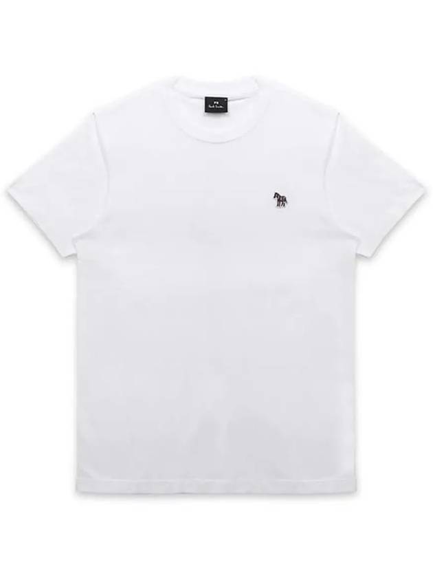 Zebra Logo Cotton Short Sleeve T-Shirt White - PAUL SMITH - BALAAN 5