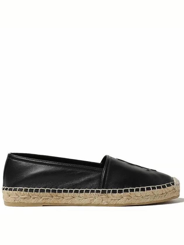 Leather Espadrilles Black - SAINT LAURENT - BALAAN 2