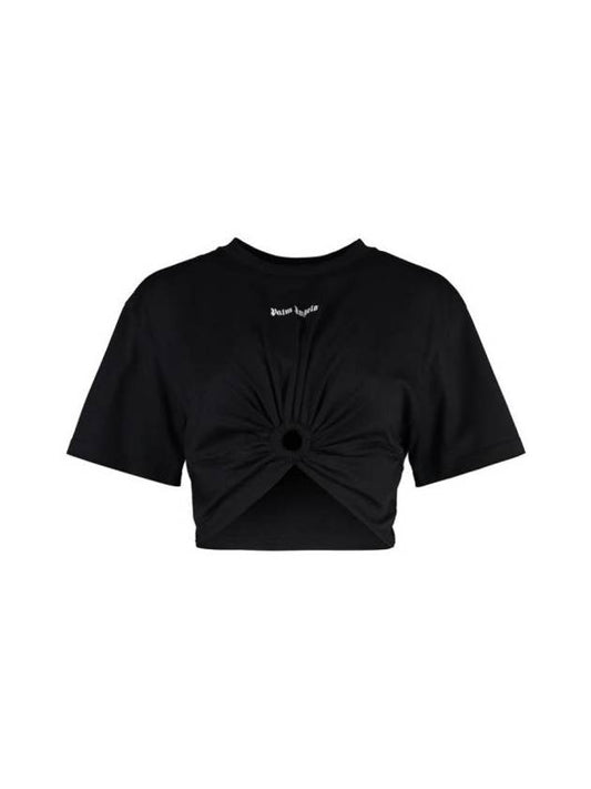 Long Sleeve T-Shirt PWAA064F23JER0011001 BLACKWHITE BLACK - PALM ANGELS - BALAAN 1