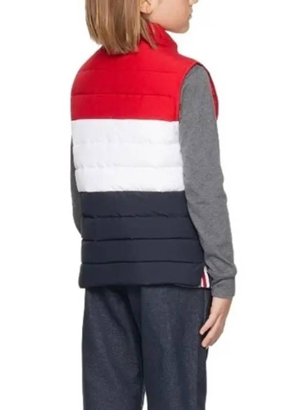 Kids Red Navy Fun Mix Down Vest KVD003X08031960 - THOM BROWNE - BALAAN 8