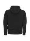 Waffen Patch Cotton Fleece Hoodie Black - STONE ISLAND - BALAAN 3