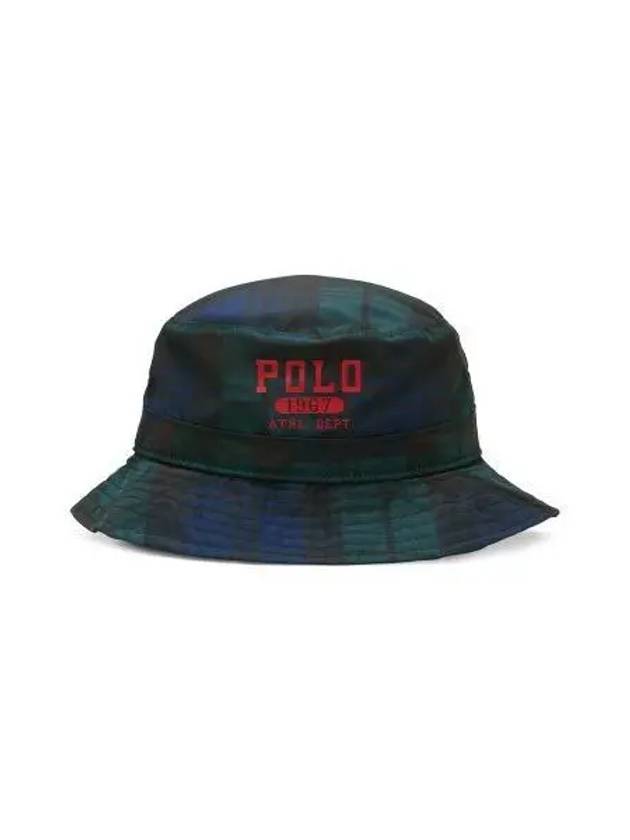 Packable plaid bucket hat black with 30 reward points - POLO RALPH LAUREN - BALAAN 1