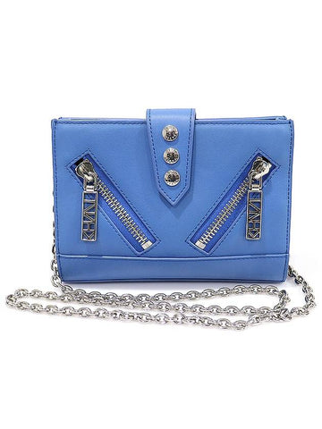 2SA109 Blue Calfskin Kalifornia California WOC Chain Wallet Cross Bag - KENZO - BALAAN 1