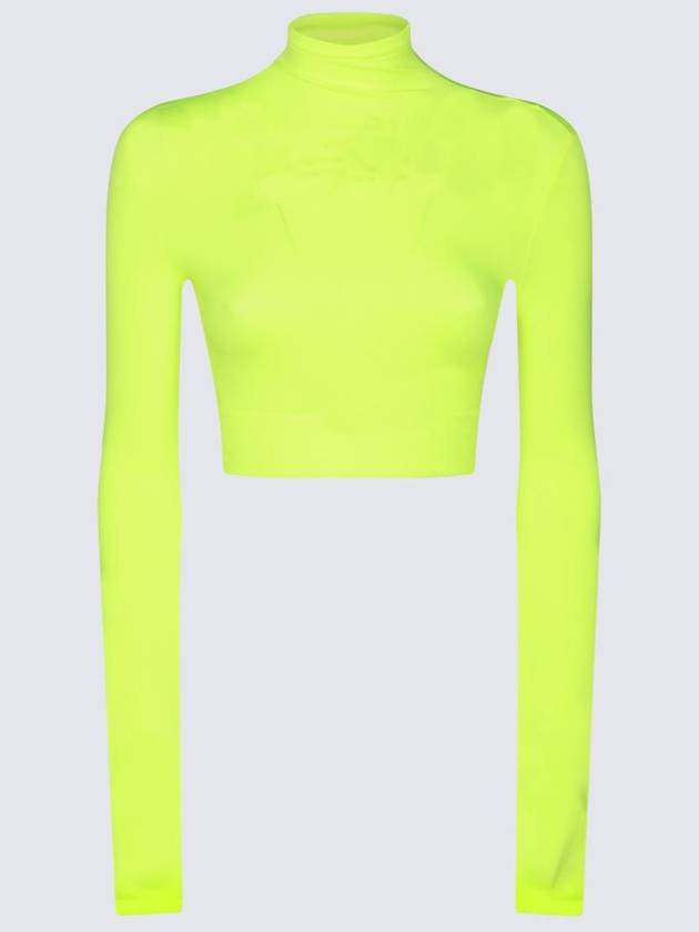 Crop Long Sleeve Neck Polar Fluo Yellow - BALENCIAGA - BALAAN 3