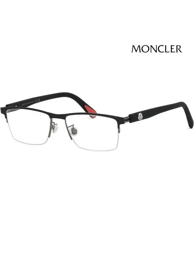 Glasses Frame ML5164H 002 Men's Half Rimless - MONCLER - BALAAN 1