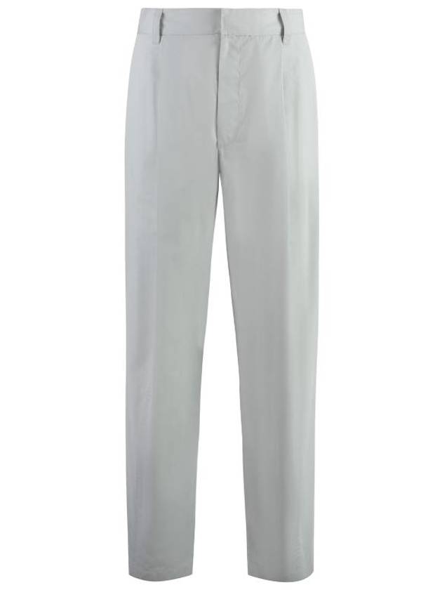 Cotton Silk Wide Leg Slacks Cloud - BOTTEGA VENETA - BALAAN 2