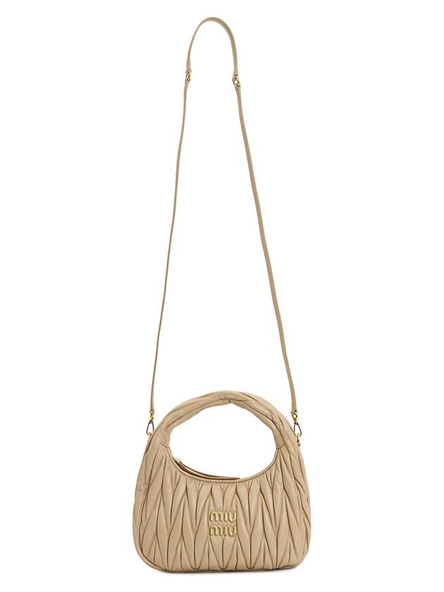 Wander Materasse Nappa Leather Mini Hobo Tote Bag Beige - MIU MIU - BALAAN 7