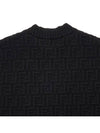 FF logo embossed pullover knit top black - FENDI - BALAAN.