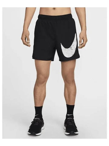 Challenger Swoosh Men s 5 Inch Dry Fit Running Shorts Black White FV9917 010 699599 - NIKE - BALAAN 1