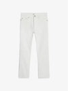 Women's Denim High Waist Cropped Jeans White - AMI - BALAAN 3