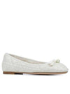 Quilted Cannage Calfskin Ballerina Flat Off White - DIOR - BALAAN 3