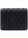 Matelasse Leather Half Wallet Black - MIU MIU - BALAAN 5