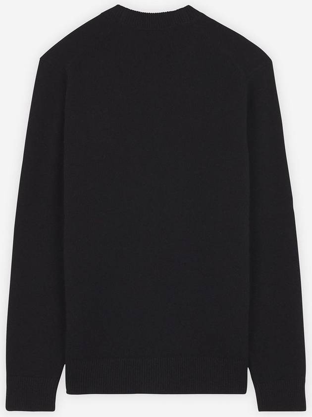 Bold Fox Head Patch Regular Lambswool Cardigan Black - MAISON KITSUNE - BALAAN 3