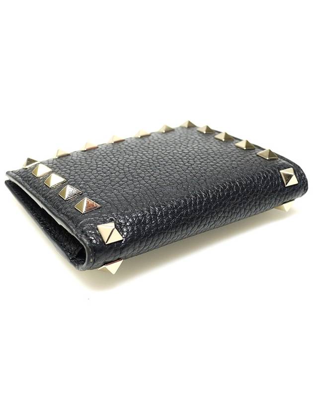 TW2P0R39VSH Black Stampa Alce Calfskin Rockstud Bicycle Wallet - VALENTINO - BALAAN 5