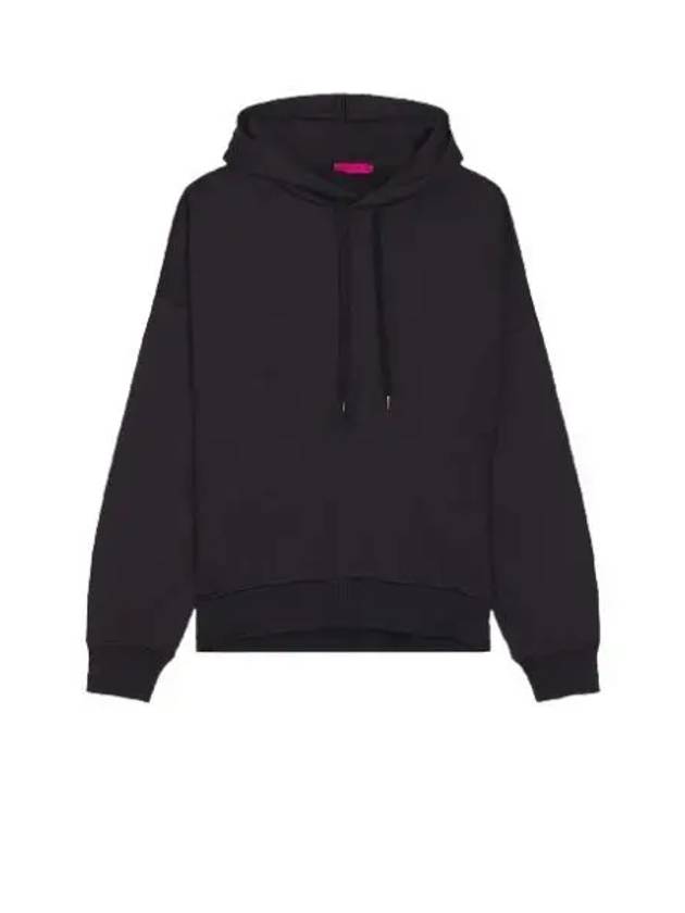 Pleated Drawstring Hoodie Black - VALENTINO - BALAAN 2