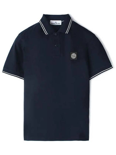 Organic Cotton Elastane Polo Shirt Navy - STONE ISLAND - BALAAN 2