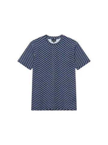 Men s Zigzag Pattern Mesh T Shirt Navy 270052 - GIORGIO ARMANI - BALAAN 1