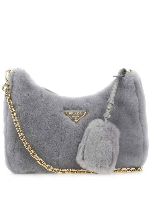 shearling mini bag gray - PRADA - BALAAN 2