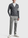 Thom Browne Merino Wool Knit 4 Bar Sleeve Classic Vneck Cardigan - THOM BROWNE - BALAAN 5