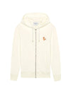 Chillax Fox Patch Hooded Zip Up Ivory - MAISON KITSUNE - BALAAN 1