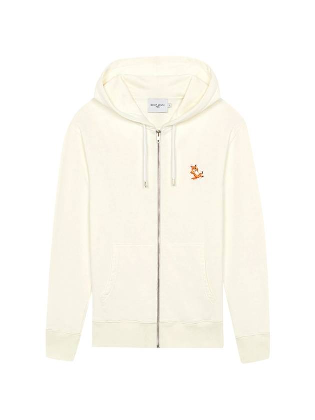 Chillax Fox Patch Hooded Zip Up Ivory - MAISON KITSUNE - BALAAN 1