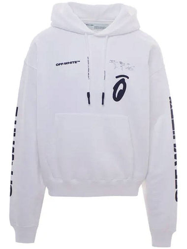 Split Arrow Overfit Hoodie White - OFF WHITE - BALAAN 1