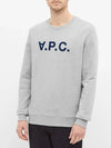 Men's VPC Logo Print Crew Neck Sweatshirt Grey - A.P.C. - BALAAN 4