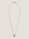 Mini Pop H Pendant Necklace Gold Marron Glace - HERMES - BALAAN 3