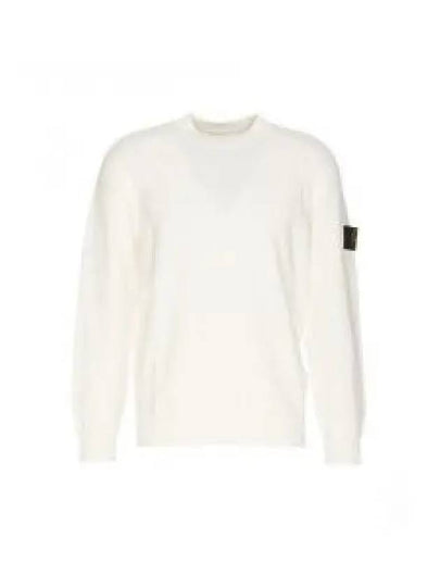 Compass Motif Knit Top White - STONE ISLAND - BALAAN 2