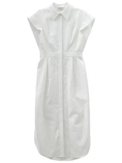 Poplin Pencil Midi Dress White - ALEXANDER MCQUEEN - BALAAN 2