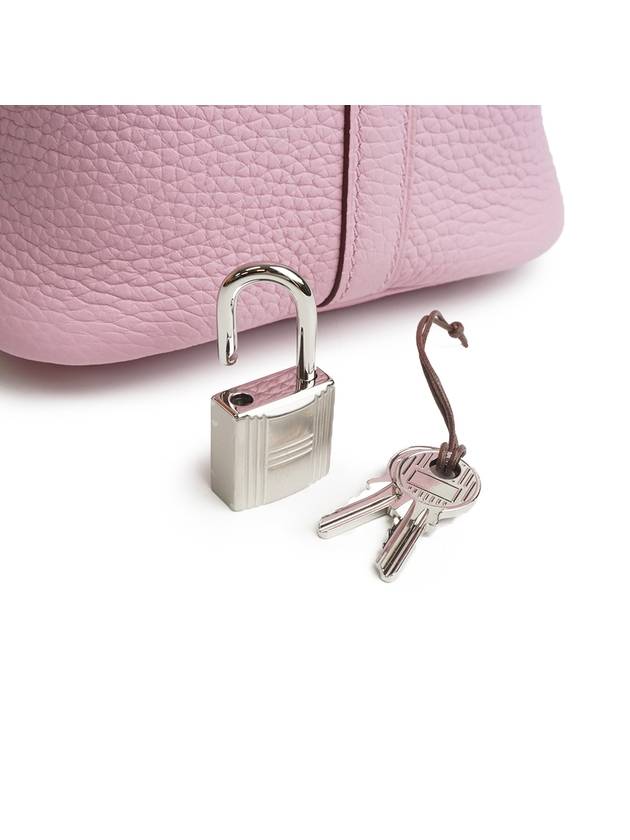 Picotin Lock 18 Bag Clemence & Palladium Mauve Sylvestre - HERMES - BALAAN 10