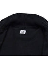 Lambswool GRS Zipped Cardigan Black - CP COMPANY - BALAAN 9