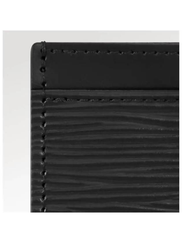 Epi Logo Leather Card Wallet Black - LOUIS VUITTON - BALAAN 3