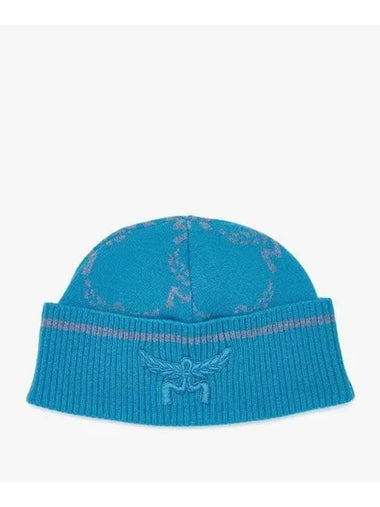 Wool Regenerated Cashmere Loretos Beanie Blue - MCM - BALAAN 1